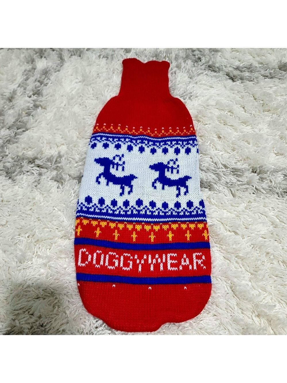 Doggy Wear Knitted Reindeer Dog Sweater